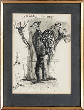 MAX GOLDSTEIN, teckningar, 2 st, sign o dat 1965 samt 1959.
