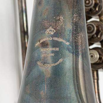 A Valve trombone, Ahlberg & Ohlsson, Stockholm, early 20th Century.