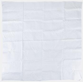 Signe Sohlman, two linen damask table cloths, 'Drakmönstret'.