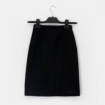 Alaïa, a black cotton skirt, size 36.