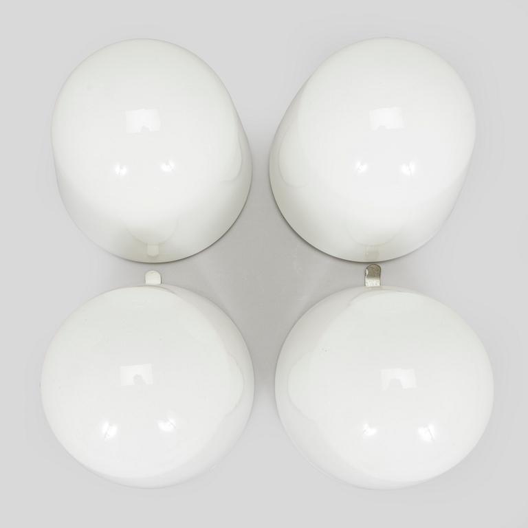Paavo Tynell, a set of four model 80112 ceiling lights for Idman, mid-20th century.