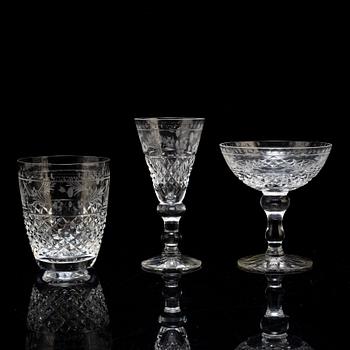 GLASSERVIS, 68 delar, "Elvira Madigan", Kosta Boda.
