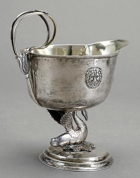 GRÄDDKANNA, silver Carl Petter Åberg, Arboga 1823. Vikt 201 gr.