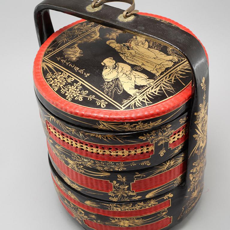 A Chinese food basket, 20th Century.