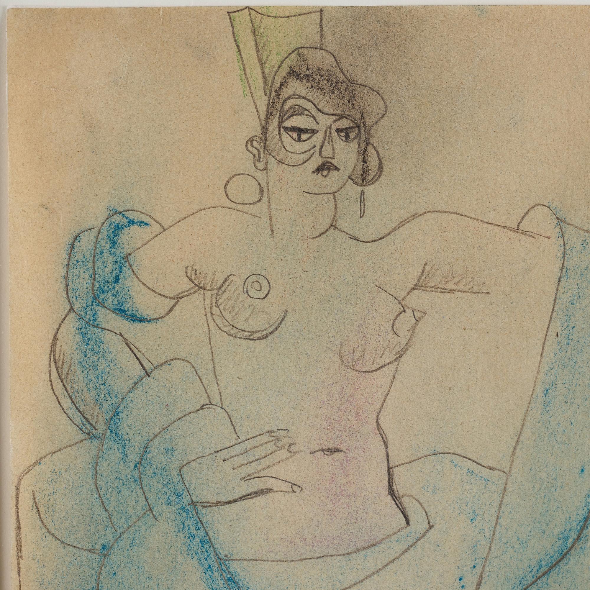 Le Corbusier (Charles-Édouard Jeanneret), Modèle au voile bleu.