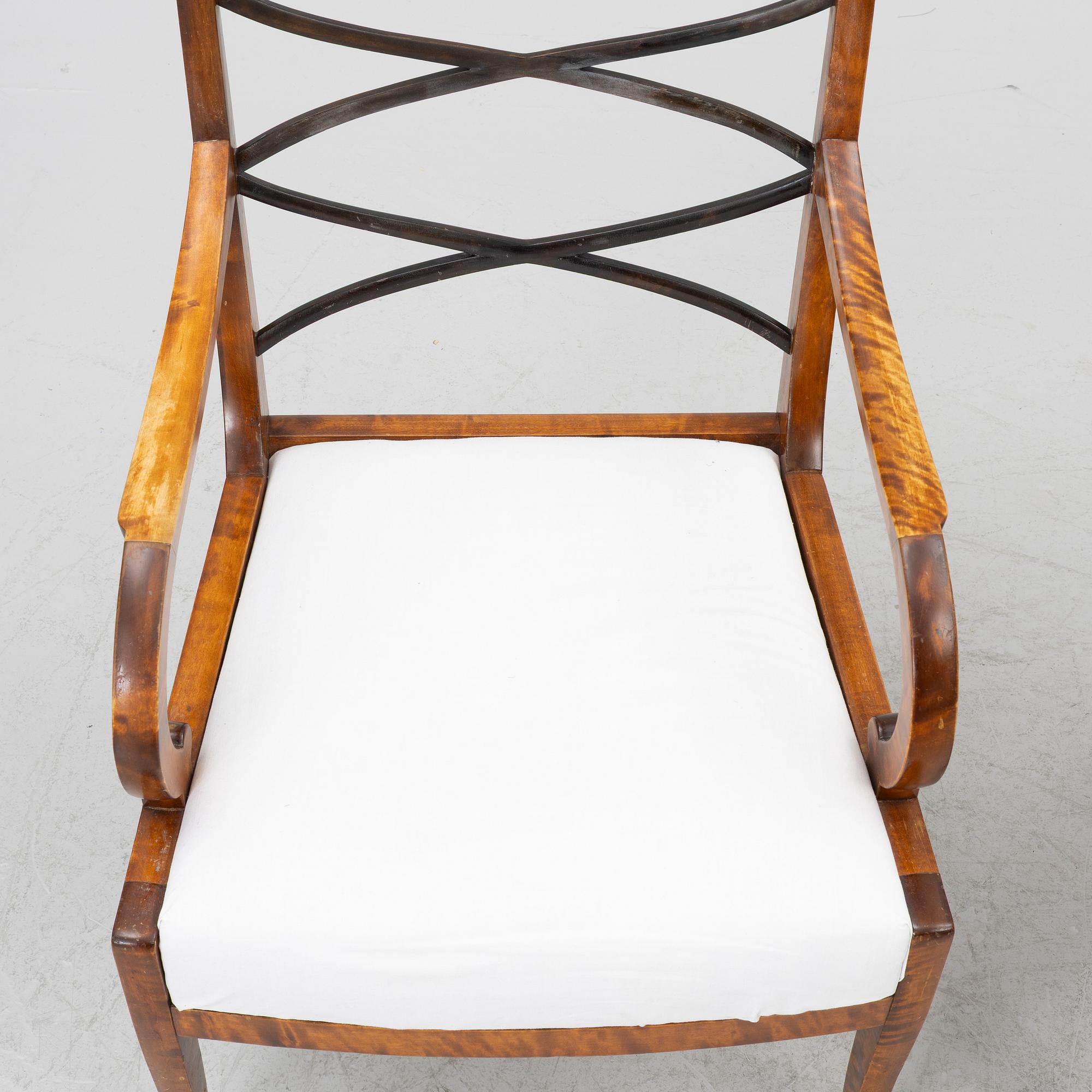 Carl Malmsten, A pair of Swedish Grace armchairs, SMF/Ferdinand Lundquist & Co, Gothenburg 1920s.