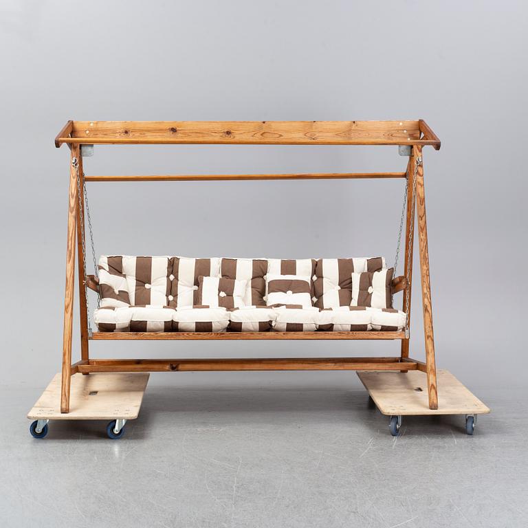 A 20th century garden hammock, design Elsa Stackelberg, Edsbruk, Sweden.