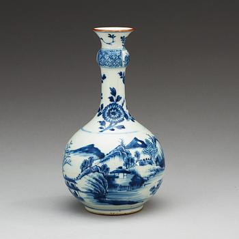A blue and white vase, Qing dynasty, Qianlong (1736-95).