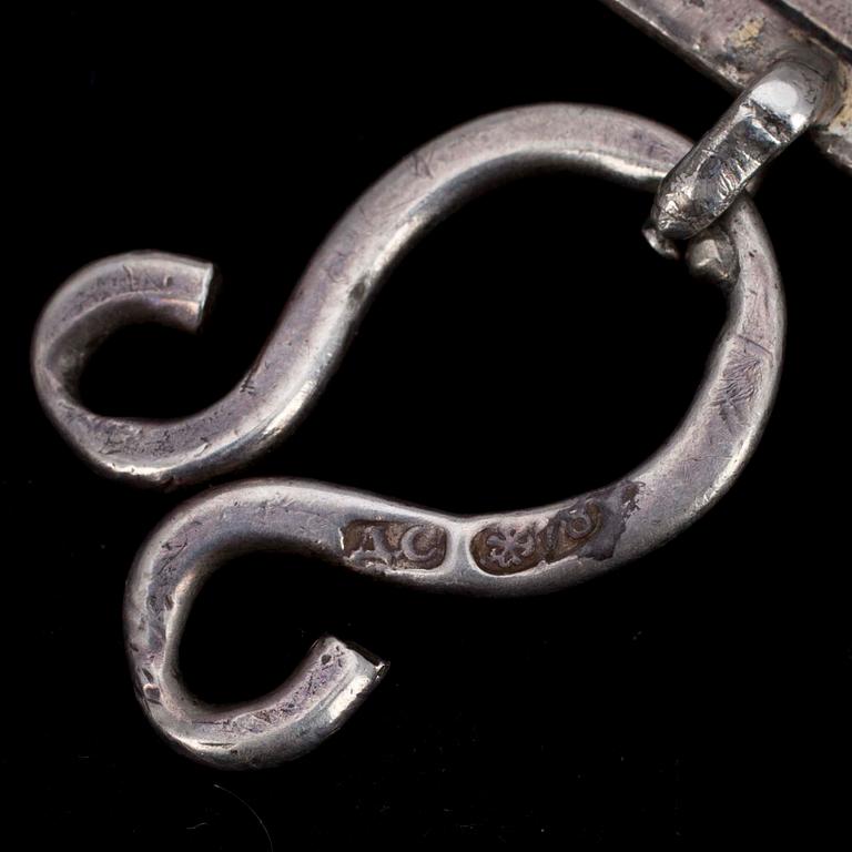 KRUSIFIX, silver, St. Petersburg 1847, Ryssland. Tot. vikt ca 79,6 gr.