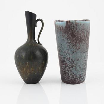 A set of nine stoneware miniatures, vases and bowls, Rörstrand.
