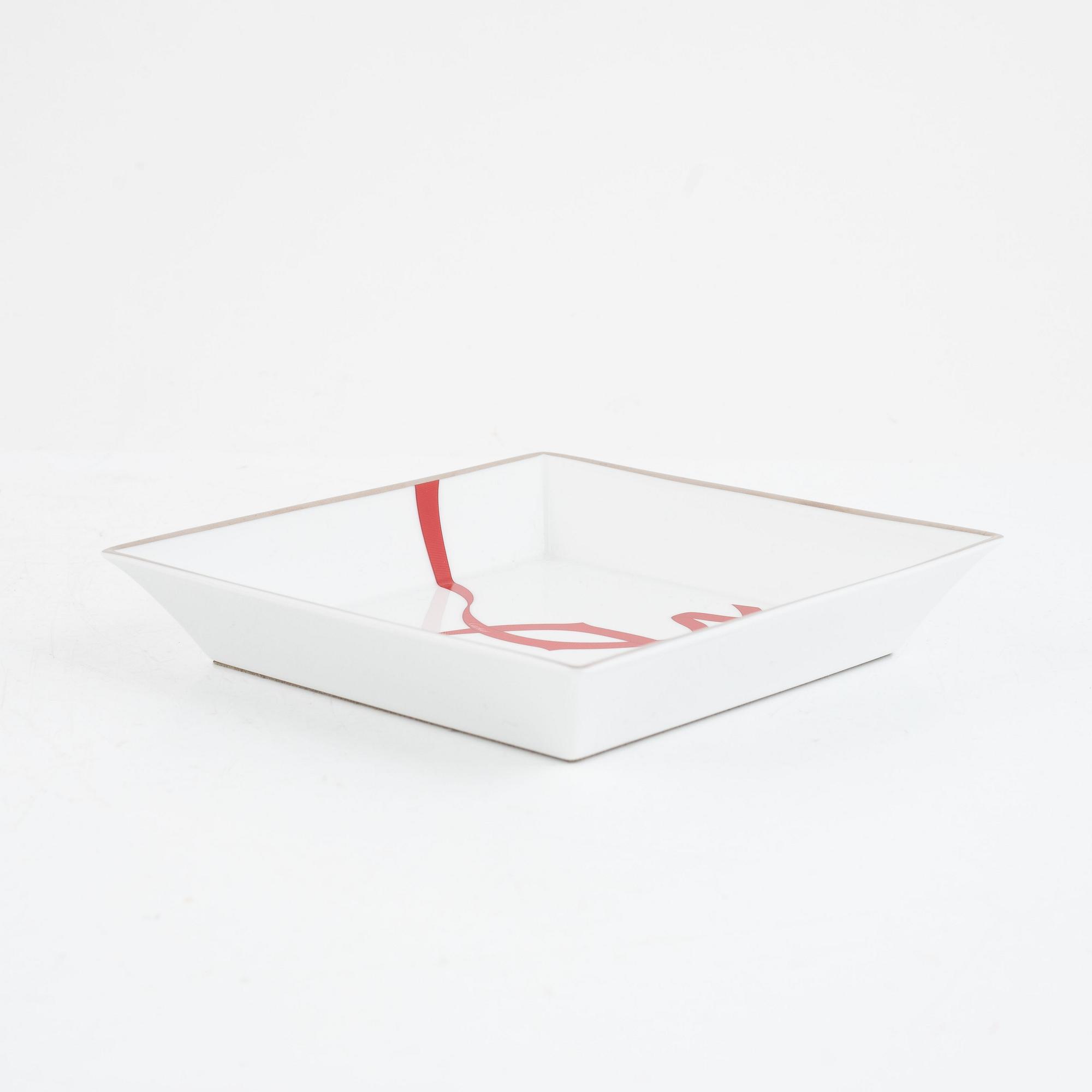 Cartier, fat, porslin, "Entrelacés de Cartier trinket tray".