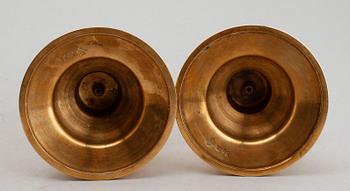 LJUSSTAKAR, 1 par, mässing, Skultuna Bruk, no 96.