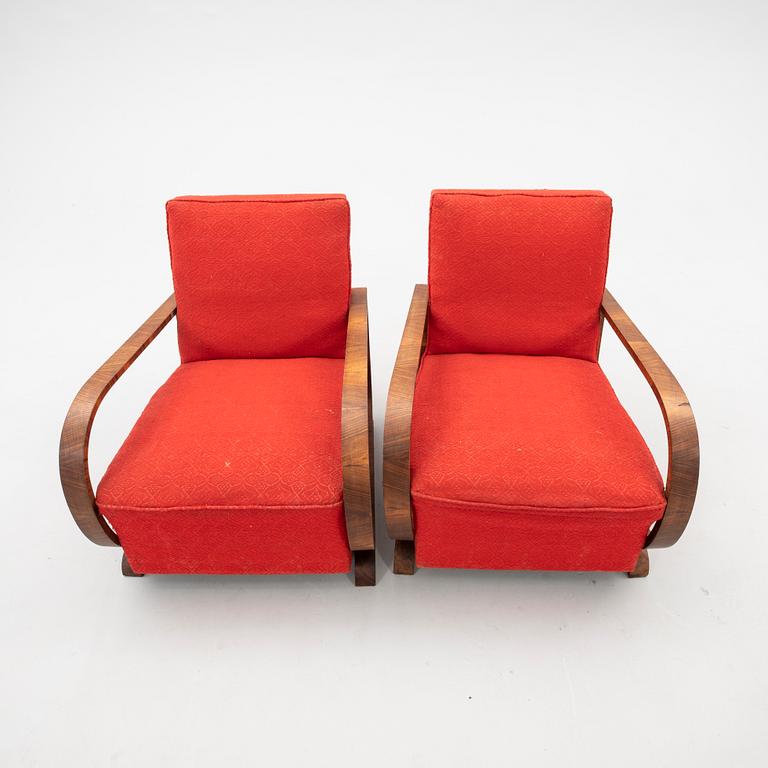Chairs, a pair of Art Deco from the first half of the 20th century.