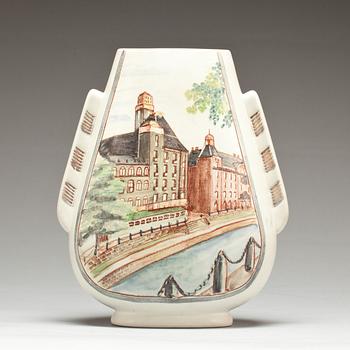 VAS, stengods. Rörstrand. Märkt Oskar Dahl.