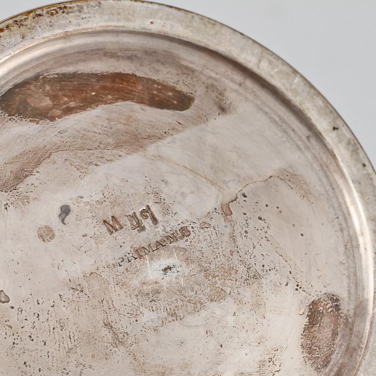 SHAKERS, 2 st, nysilver, omkring 1900-talets mitt.