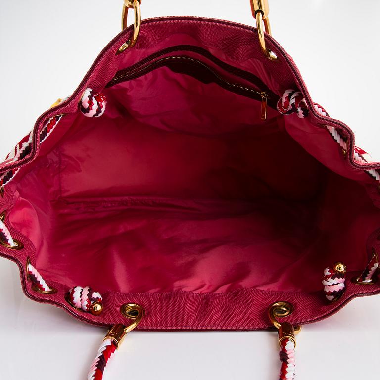 Louis Vuitton, a Cotton monogram 'Eponge Cabas rouge', limited edition bag, 2004.