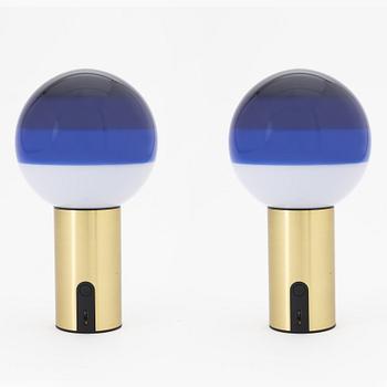 Jordi Canudas, a pair of brass and glass 'Dipping light' table lamps, Marset, designed in 2018.