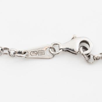 Tapio Wirkkala, Pendant with chain “Silver Moon”, sterling silver, Finland, for Kultakeskus, contemporary.