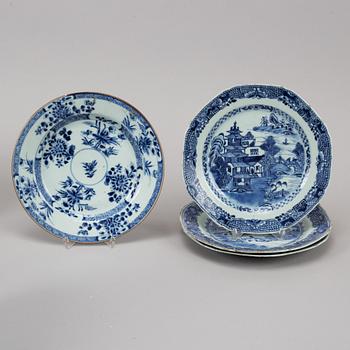 A group of 15 dishes and 5 cups, Qing dynasty, Qianlong (1736-95).