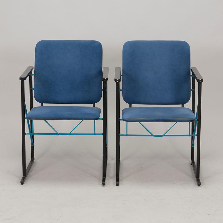 Yrjö Kukkapuro, nojatuoleja, 4 kpl, malli A-502, Avarte, 1900-luvun loppu.