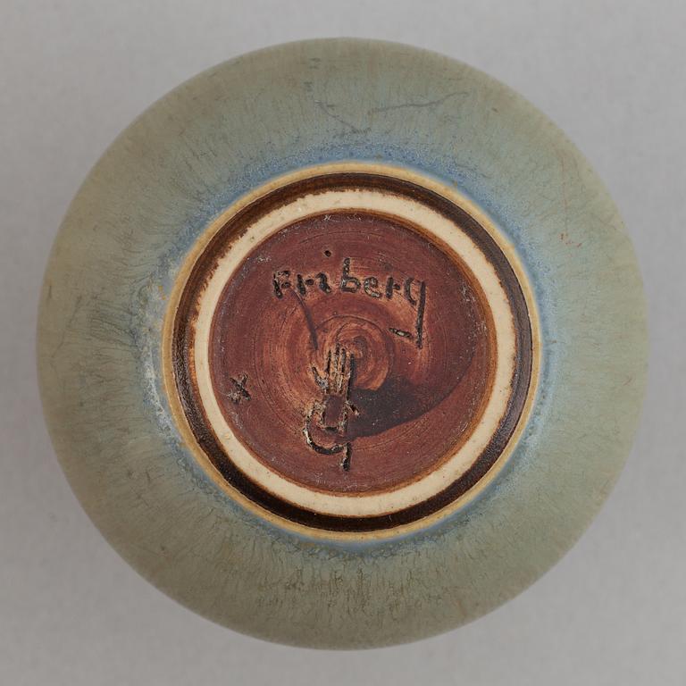 Berndt Friberg, a set of five stoneware miniature vases, Gustavsbergs studio, 1950's.