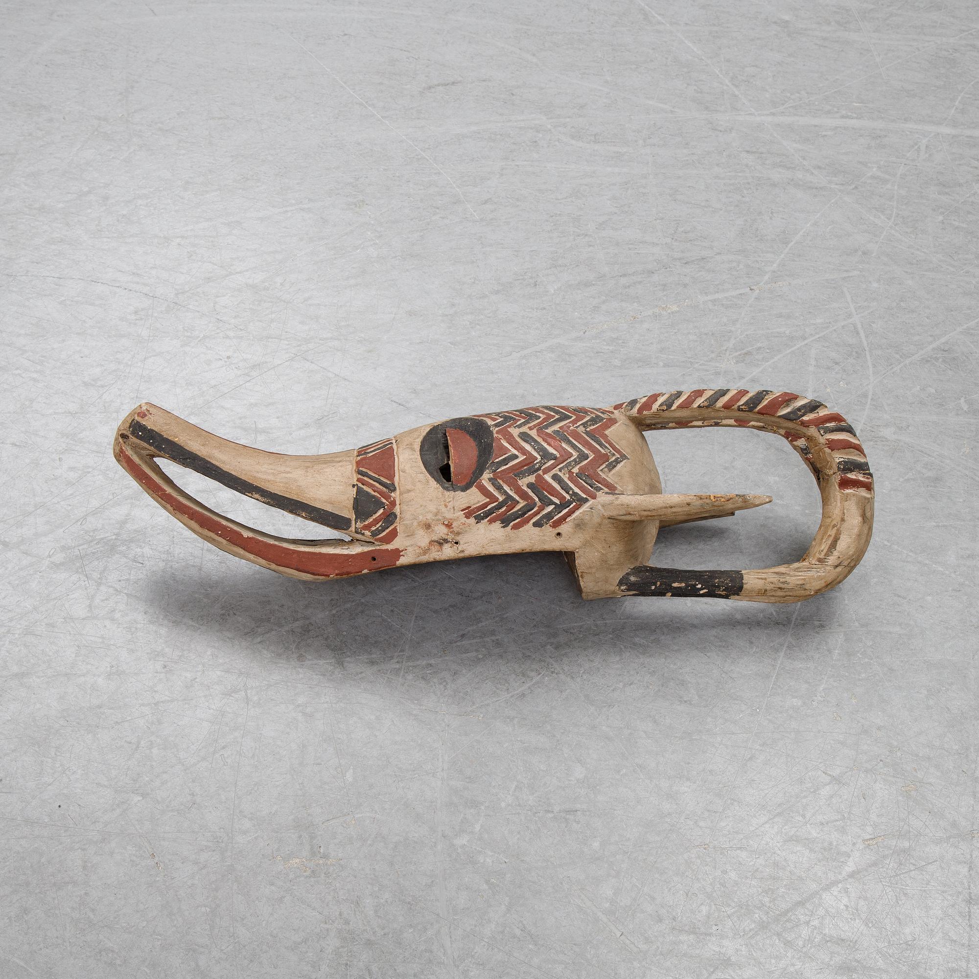 An African mask of 'Bobo'-style, late 20th century.