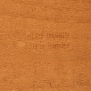 Alvar Aalto, a burled birch 'model 75' side table, Aalto Design, Hedemora, Sweden 1946-56.