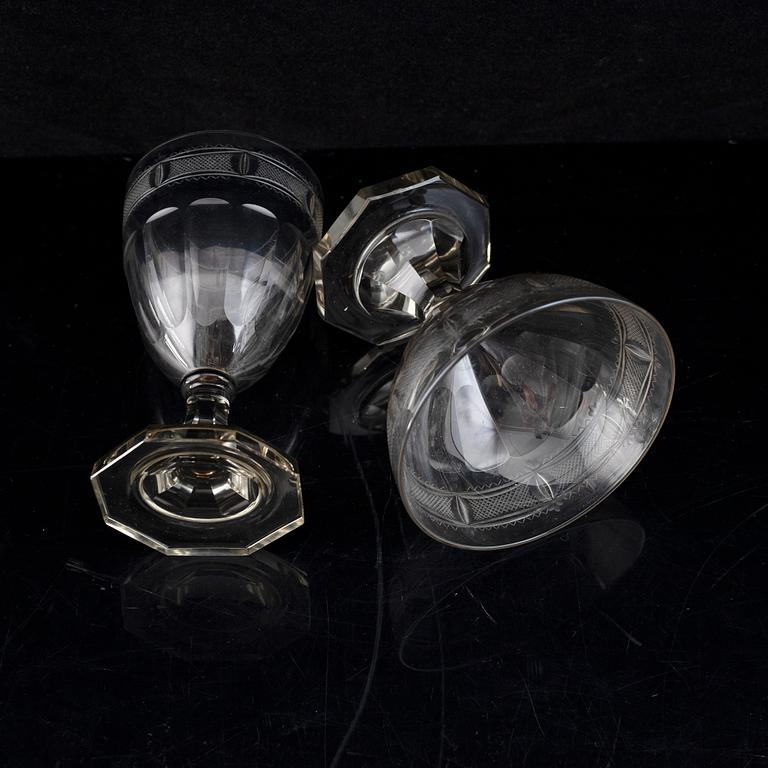 GERDA STRÖMBERG, a part 'Hörningsholm', glass service, Strömbergshyttan, first half of the 20th century (48 pieces).