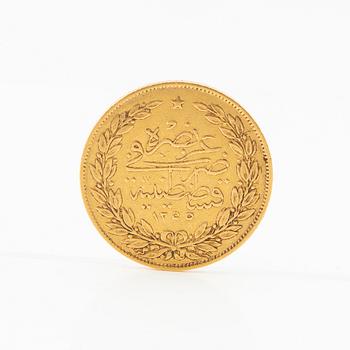 Gold coin 100 kurus Ottoman Empire 1839.