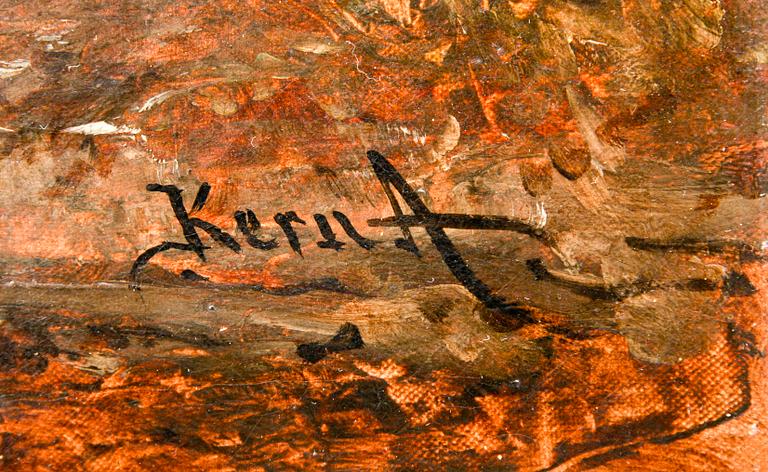 HERMANN KERN, olja på duk, sign.
