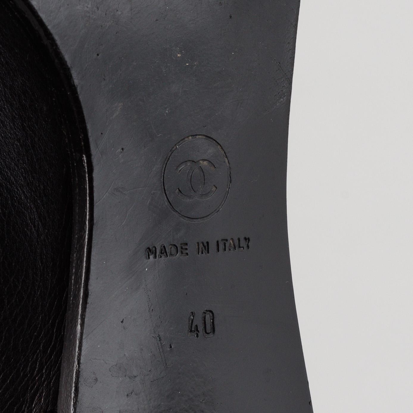 CHANEL, a pair of leather boots, size 40.