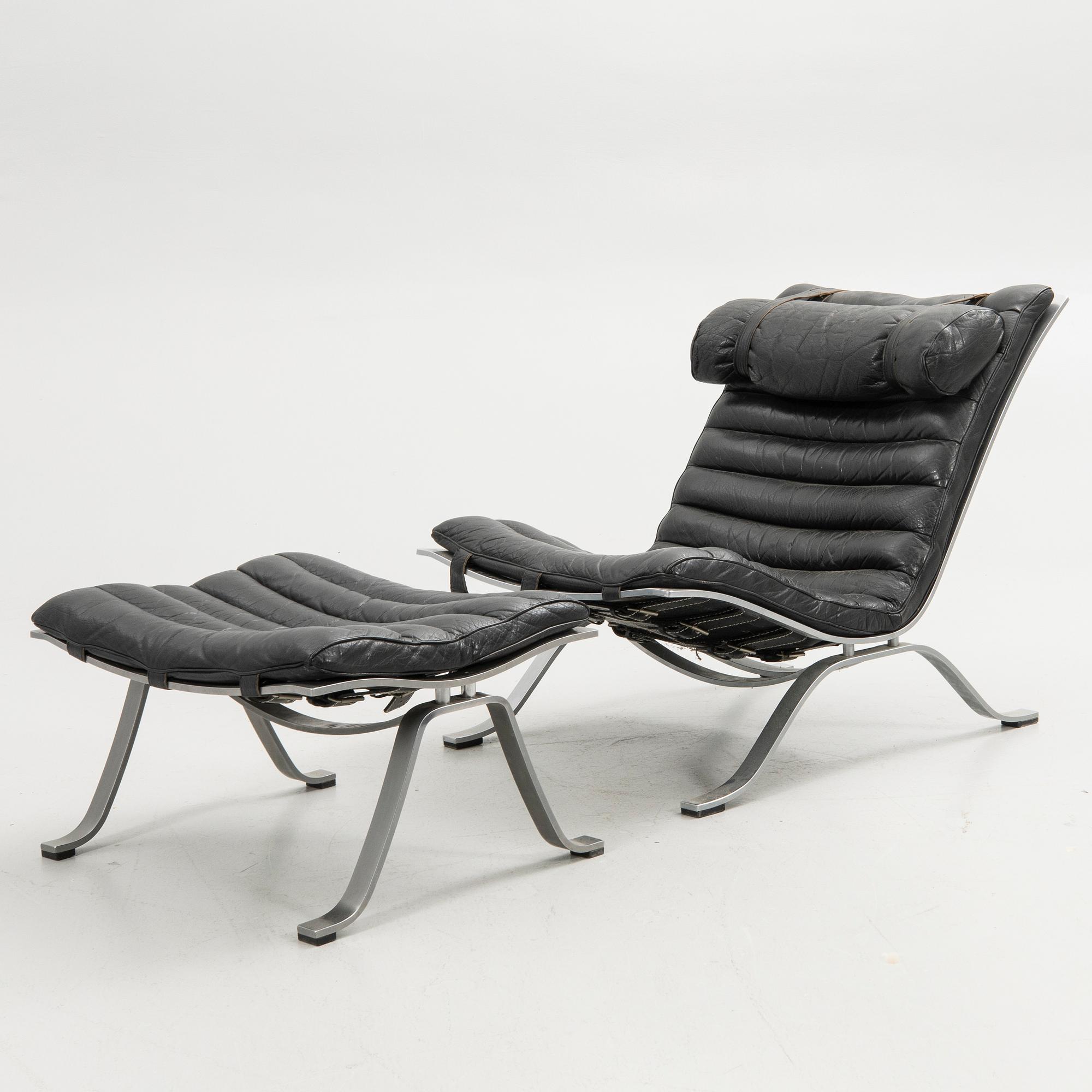 Arne Norell, "Ari", armchair with footstool, Norell Möbel AB.