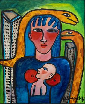 Ulrica Hydman-Vallien, Woman with Child and Snakes.