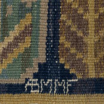 Märta Måås-Fjetterström, a flat weave, 'Medaljongerna', signed ABMMF, ca 40.5 x 64 cm.