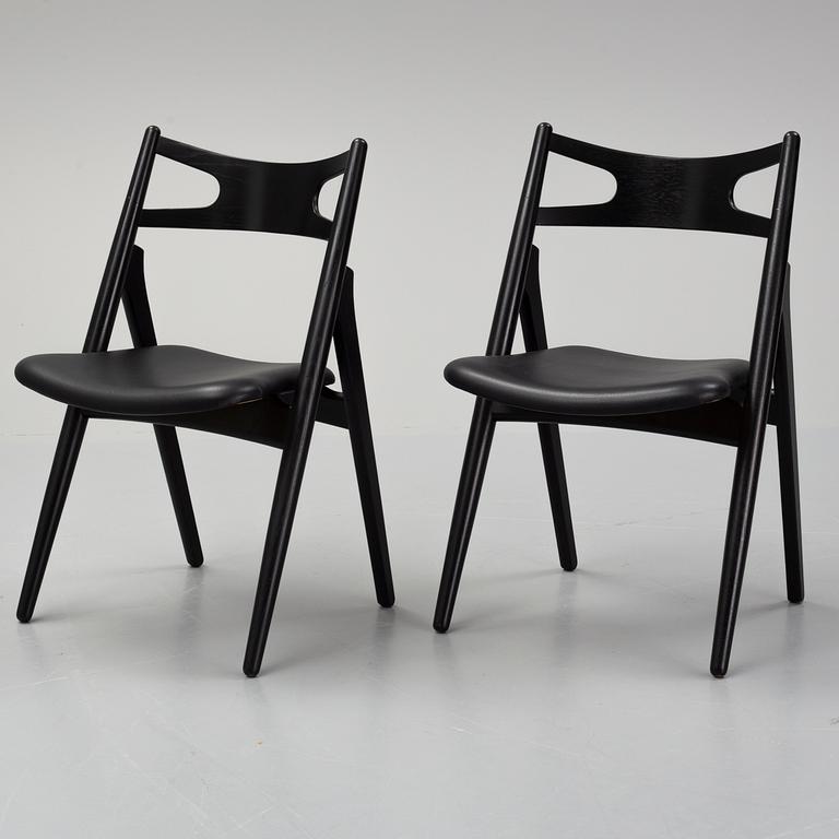 Hans J Wegner,  four 'CH29P Sawbuck' chairs, Carl Hansen, 2007.