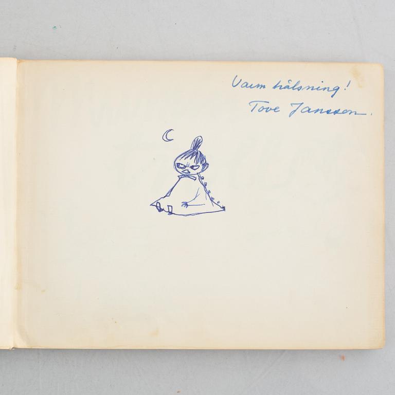 Tove Jansson, book/album, with handwritten dedication, Gebers, [1957].