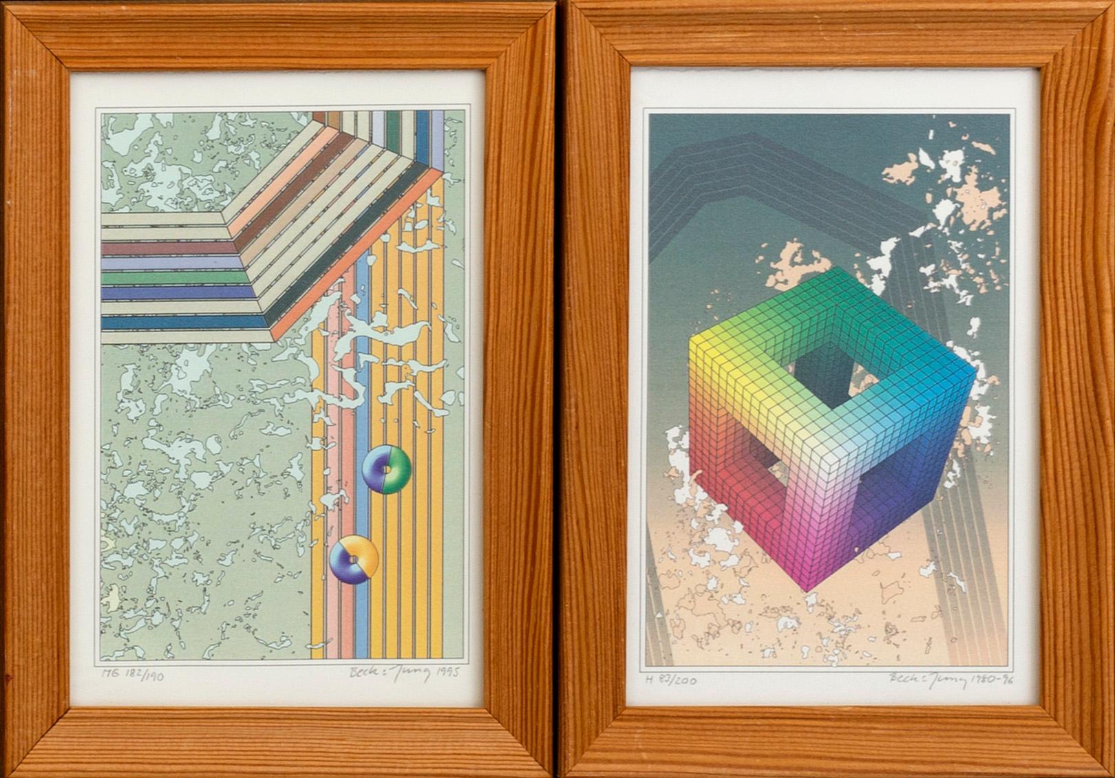 Beck & Jung, computer ink plot, 2+2 st, signerade, daterade och numrerade.