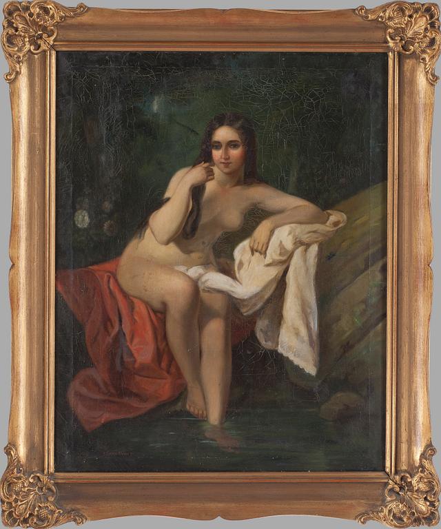 OKÄND KONSTNÄR, otydligt signerad, 1800 talets slut.