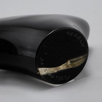 PAUL KEDELV, skålar, 2 st, samt vas, "Coquille" Flygsfors, 1950/60-tal.