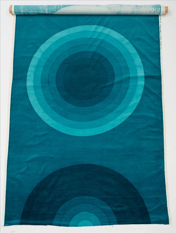 Verner Panton, CURTAIN AND FABRICS, 3 PIECES.  Cotton velor. A variety of nuances and patterns. Verner Panton.