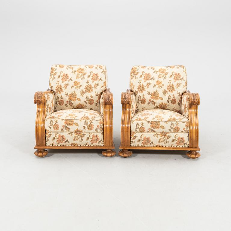 Chairs, a pair of Art Deco from the first half of the 20th century.