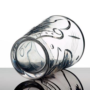 Vicke Lindstrand, a polished glass vase, Orrefors, Sweden 1930's.