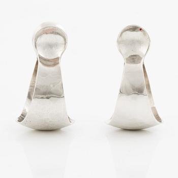 Sven-Erik Högberg, a pair of earrings, silver, Gothenburg 1977.