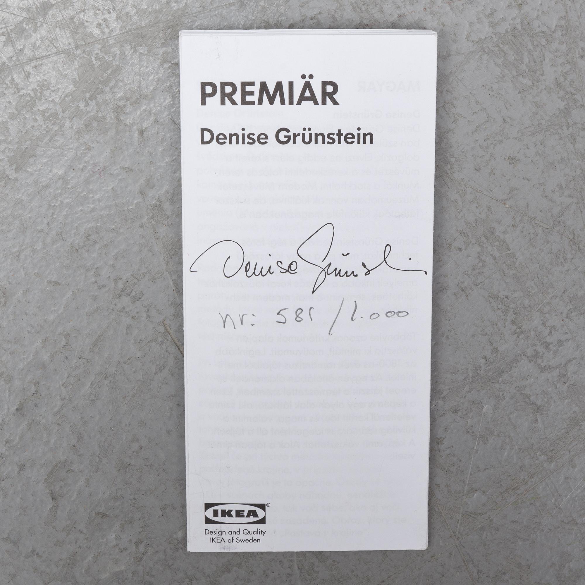 Denise Grünstein, screenprint, IKEA Art Event-serien, numbered 582/1000.