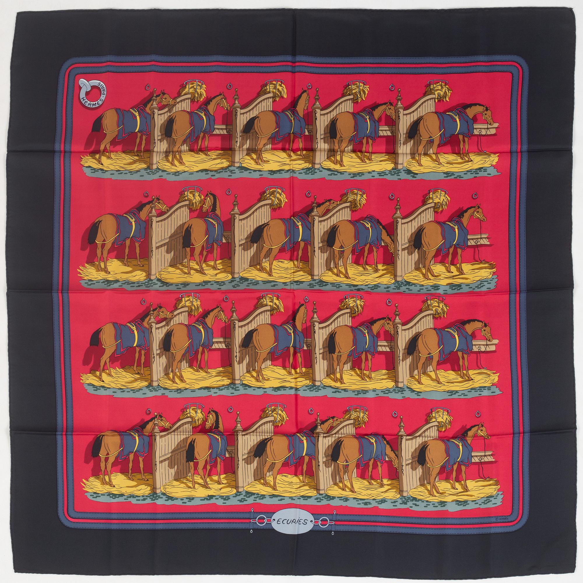 Hermès, scarf, "Stables".