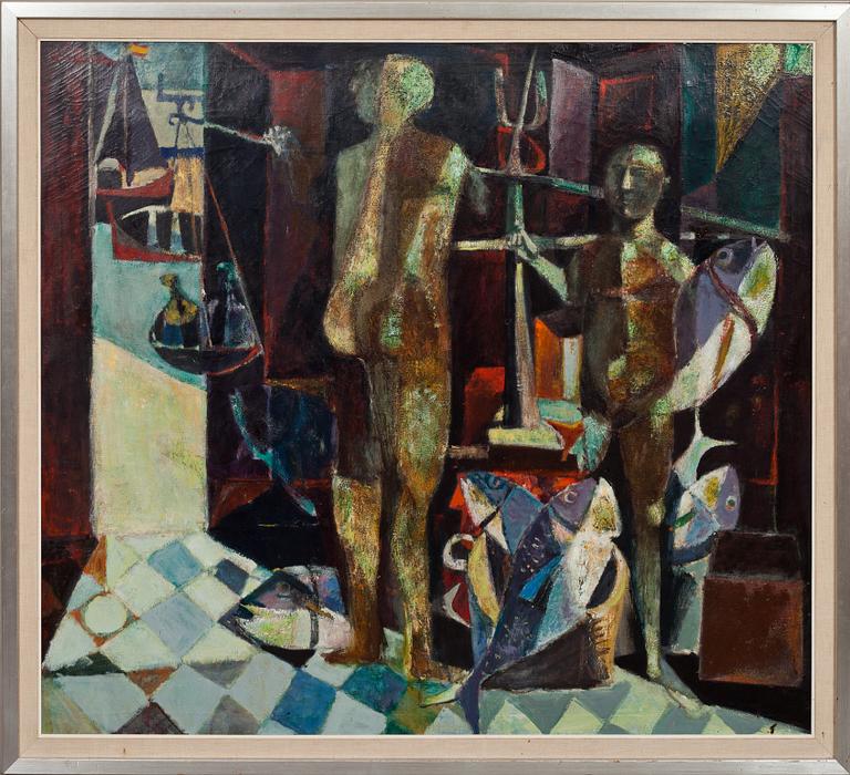 GERHARD NORDSTRÖM, olja på duk. Signerad, 1950-tal.