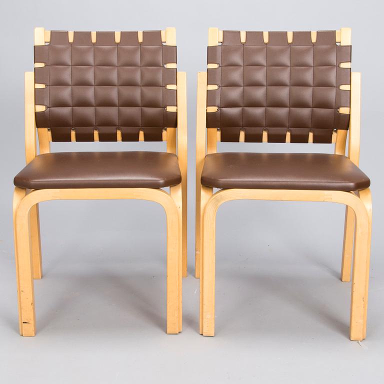 ALVAR AALTO, a set of 4 chairs, model 612, Artek, 1960s.