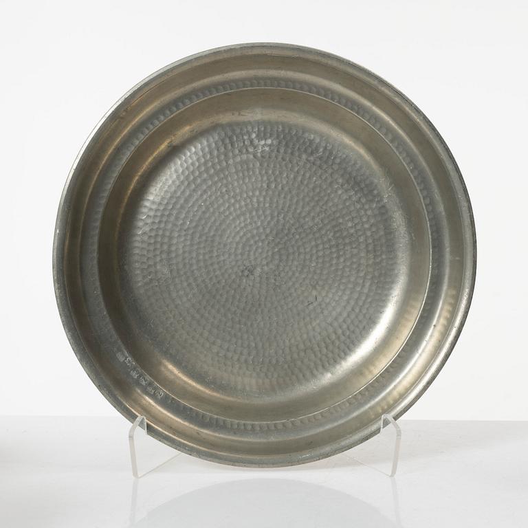 Tin objects, six pieces, Sweden, 18th-19th century.