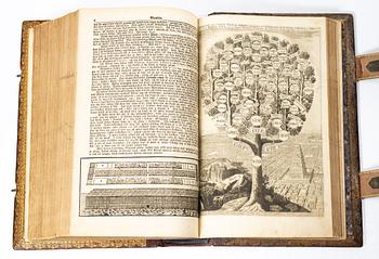 Karl XII:s stora kyrkobibel, 1702-3, med Peringskiölds bibliska historia, 1713.