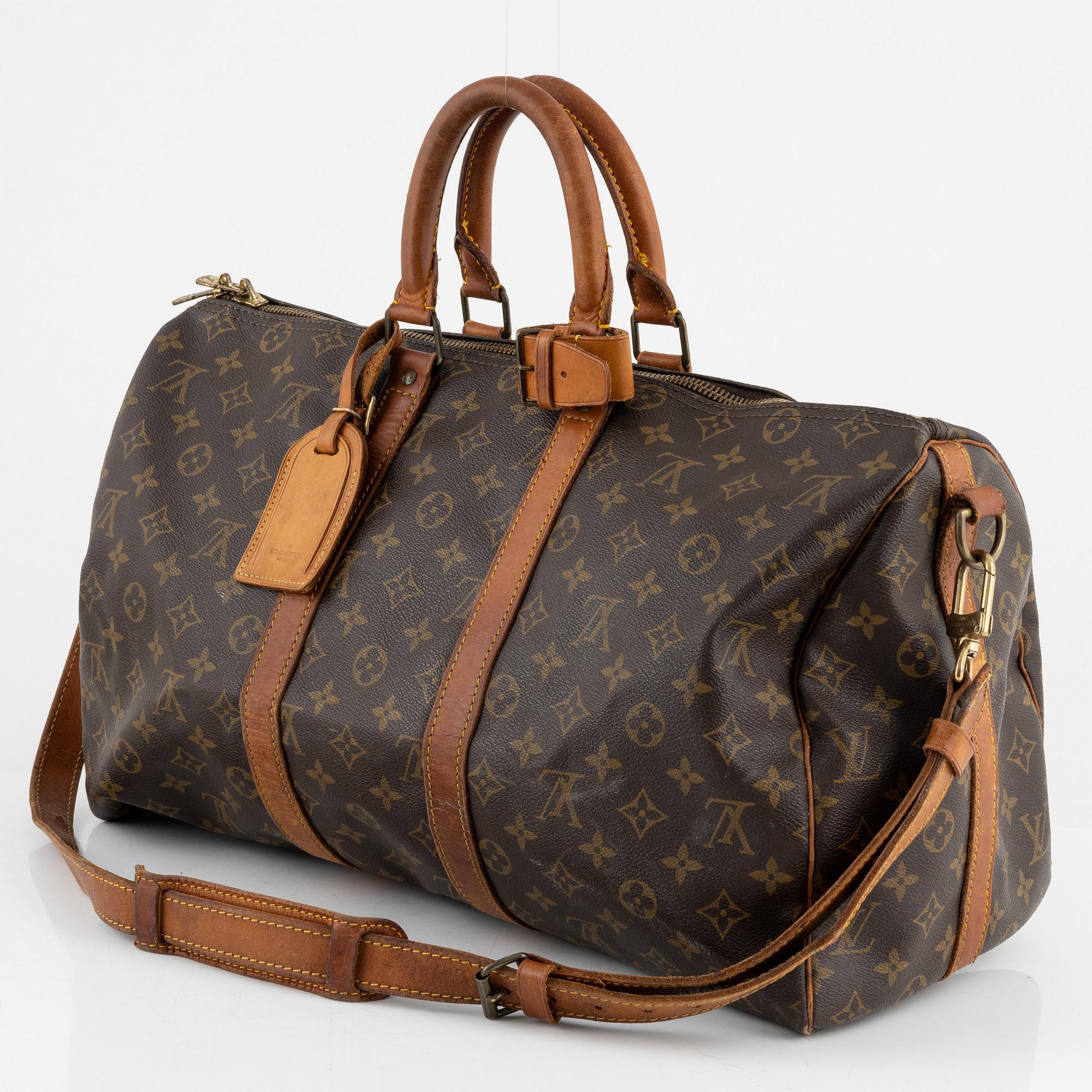 Louis Vuitton, a monogram canvas 'Keepall 45 Bandouliere' weekend bag, 1989.